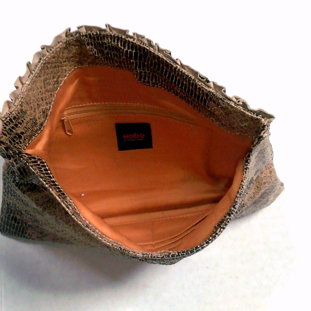 HOBO International Snake Foldover Clutch Bag Purse - Picture 5 of 6